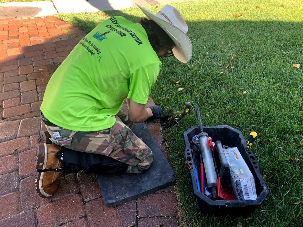 Nick Working on Sprinklers